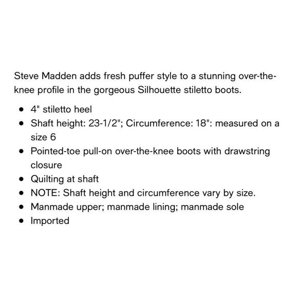 Steve Madden Silhouette Puffer Boot - Picture 6 of 6